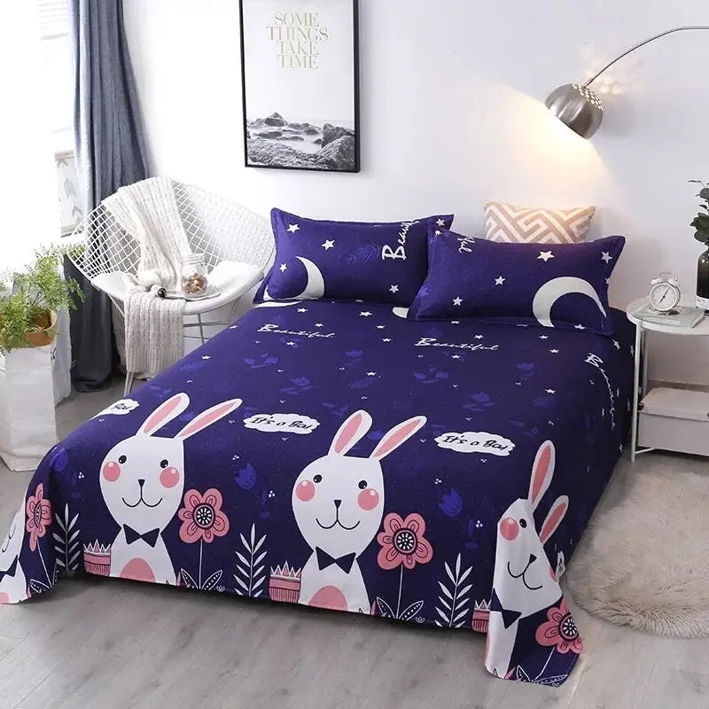 Bed Sheet Winter Thick 100% Cotton Solid Mattress Set – Cozy & Durable Home Bedding