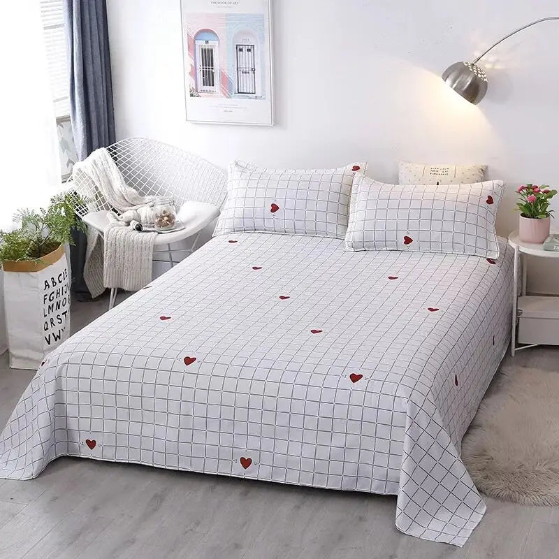 Bed Sheet Winter Thick 100% Cotton Solid Mattress Set – Cozy & Durable Home Bedding