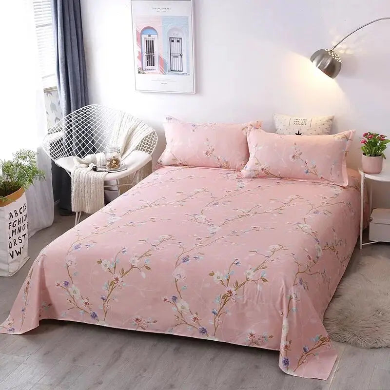 Bed Sheet Winter Thick 100% Cotton Solid Mattress Set – Cozy & Durable Home Bedding
