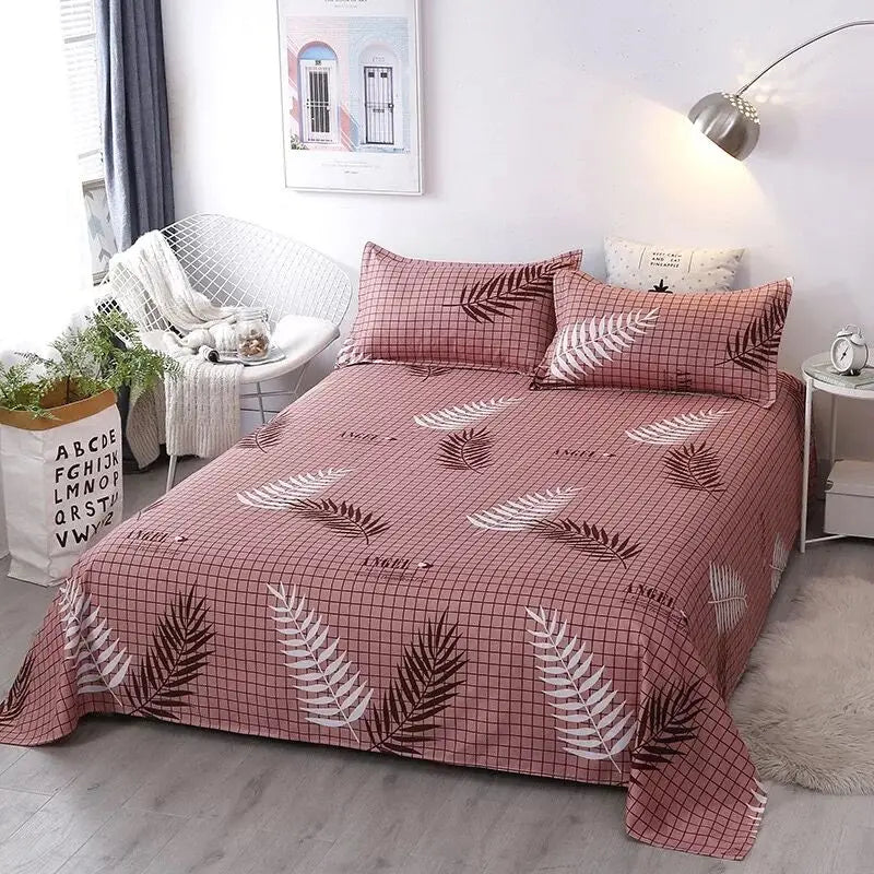 Bed Sheet Winter Thick 100% Cotton Solid Mattress Set – Cozy & Durable Home Bedding