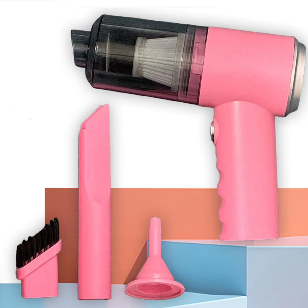 3-in-1 Vacuum Cleaner – USB Rechargeable Suction & Blowing Mini Vacuum for Car & Home