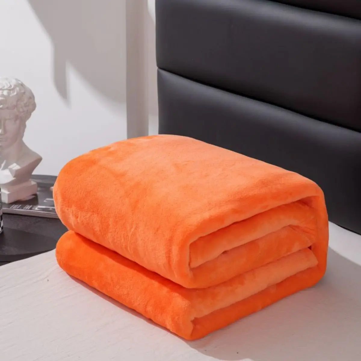 Simple & Plain Colored Plush Blanket – Thickened Farley Plush Multifunctional Cover