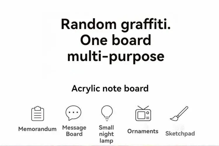 Personalized LED Message Board – Erasable Acrylic Night Light for Kids & Gifts
