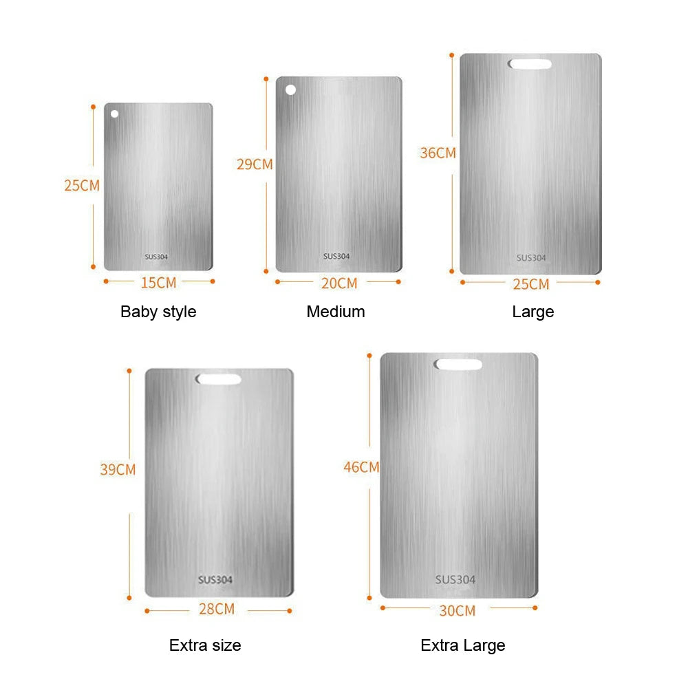 316 Stainless Steel Chopping Board – Double-Sided Cutting & Kneading Board