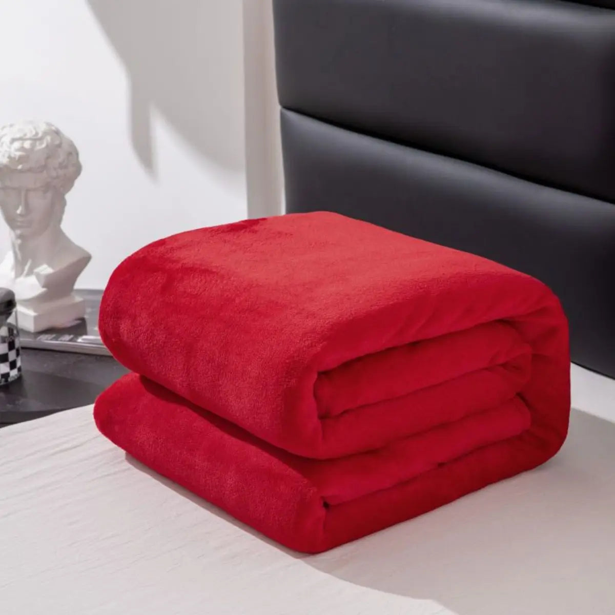 Simple & Plain Colored Plush Blanket – Thickened Farley Plush Multifunctional Cover