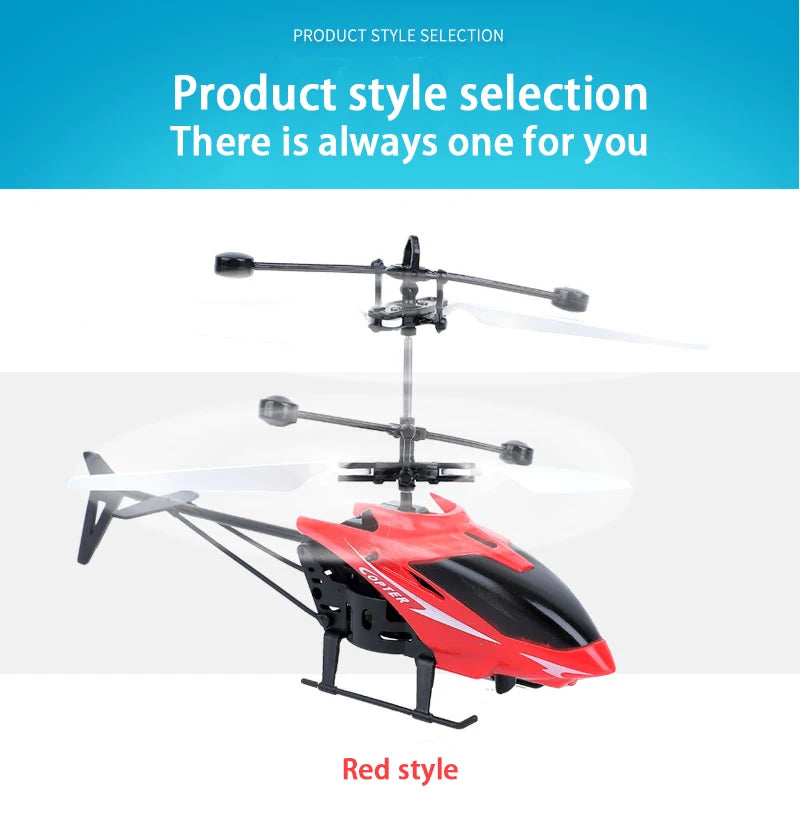 Mini Rechargeable RC Drone for Kids – Fall-Resistant Safe Remote Control Helicopter Toy (No Remote Battery)