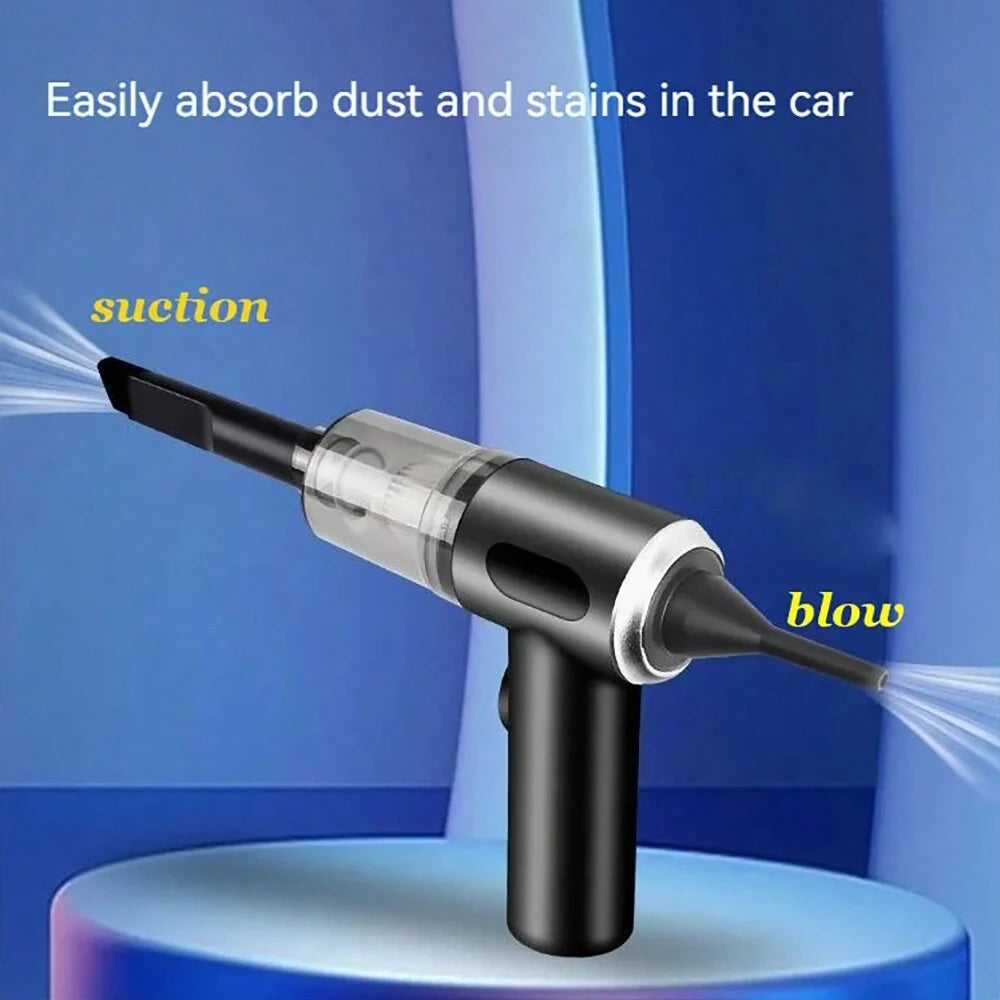 3-in-1 Vacuum Cleaner – USB Rechargeable Suction & Blowing Mini Vacuum for Car & Home