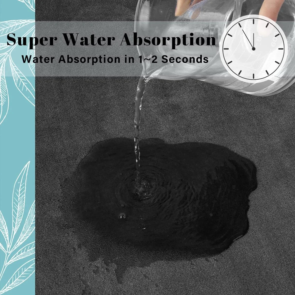Super Absorbent Floor Mat – Quick Dry Bath Mat for Bathroom & Entryway
