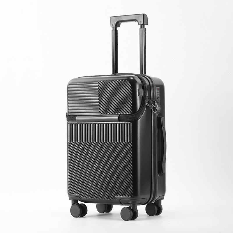 US Multi-Functional Front Fastening Luggage – Large Capacity Travel Suitcase