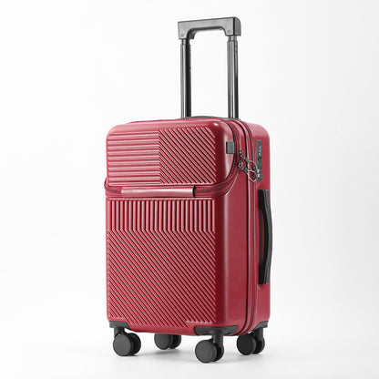 US Multi-Functional Front Fastening Luggage – Large Capacity Travel Suitcase
