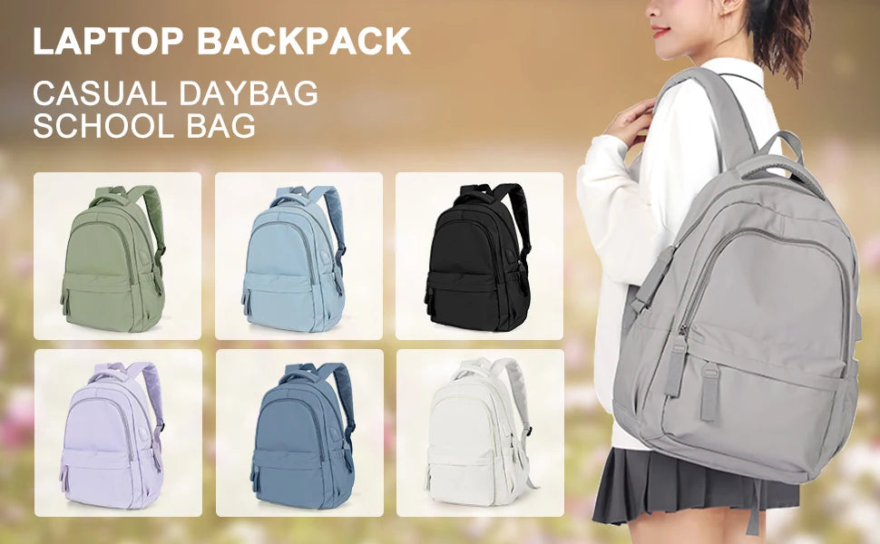 Laptop Backpack for Women – Anti-Theft Work Backpack, School Bag, Nurse Backpack, Bookbag for Teen Girls & Boys (Fits 14-Inch Laptop)