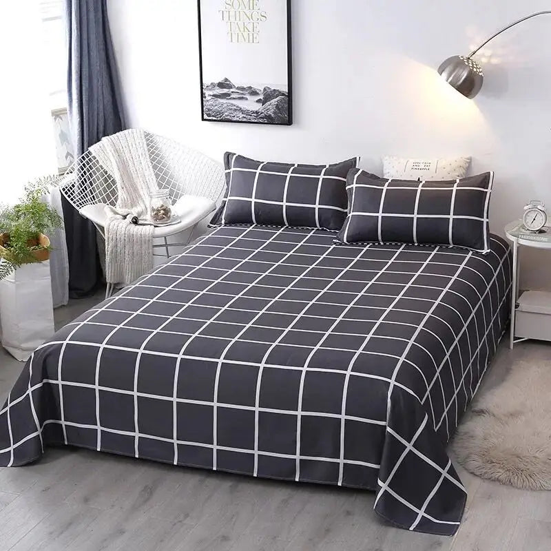 Bed Sheet Winter Thick 100% Cotton Solid Mattress Set – Cozy & Durable Home Bedding