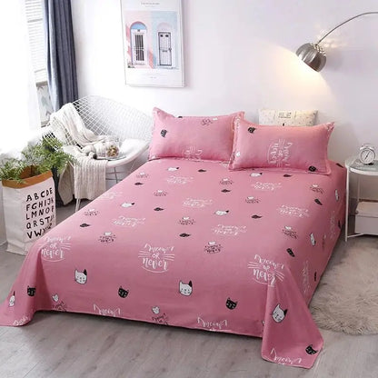 Bed Sheet Winter Thick 100% Cotton Solid Mattress Set – Cozy & Durable Home Bedding