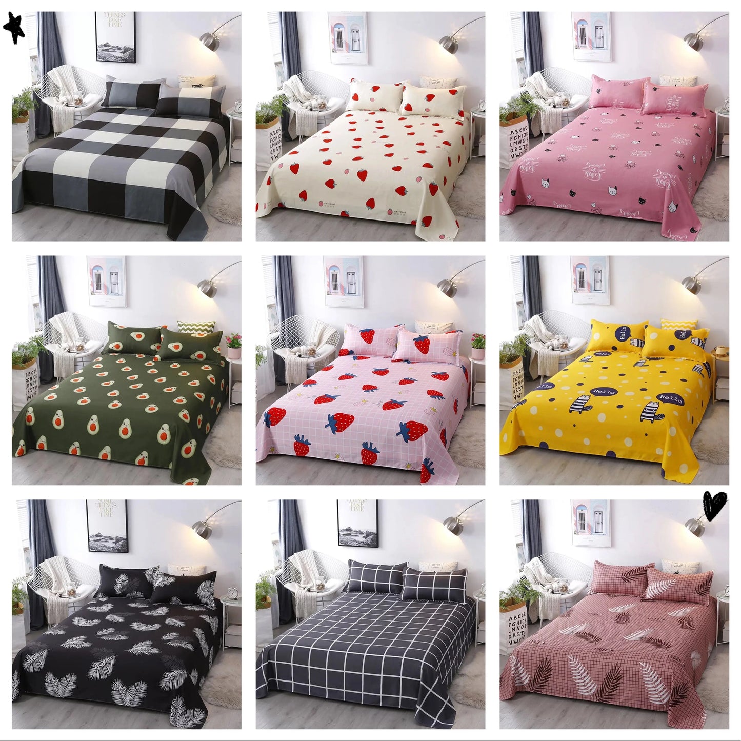 Bed Sheet Winter Thick 100% Cotton Solid Mattress Set – Cozy & Durable Home Bedding