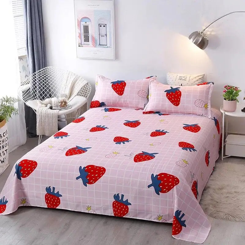 Bed Sheet Winter Thick 100% Cotton Solid Mattress Set – Cozy & Durable Home Bedding