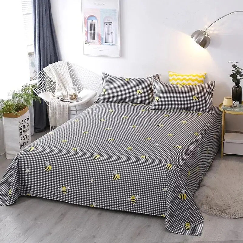 Bed Sheet Winter Thick 100% Cotton Solid Mattress Set – Cozy & Durable Home Bedding