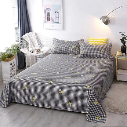 Bed Sheet Winter Thick 100% Cotton Solid Mattress Set – Cozy & Durable Home Bedding