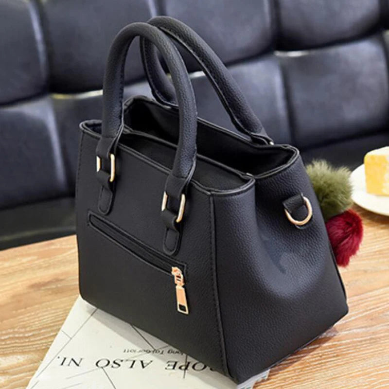 Women’s Beading Pendant Handbag – Embossed Shoulder Bag & Messenger Bag with Hairball Accessory