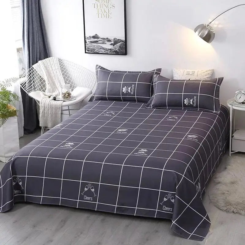 Bed Sheet Winter Thick 100% Cotton Solid Mattress Set – Cozy & Durable Home Bedding