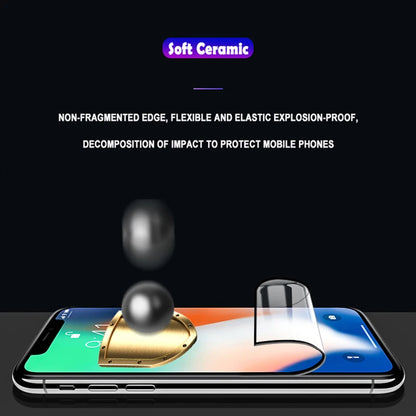 Explosion-Proof Ceramic Screen Protector for iPhone 7–14 Pro Max | Full Cover Soft Film Anti-Scratch Protective Glass