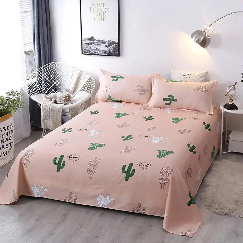 Bed Sheet Winter Thick 100% Cotton Solid Mattress Set – Cozy & Durable Home Bedding