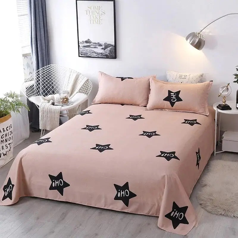 Bed Sheet Winter Thick 100% Cotton Solid Mattress Set – Cozy & Durable Home Bedding