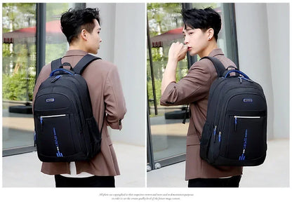 Men’s Oxford Business Backpack – Waterproof Laptop Bag, Leisure Travel & High School Student Bag