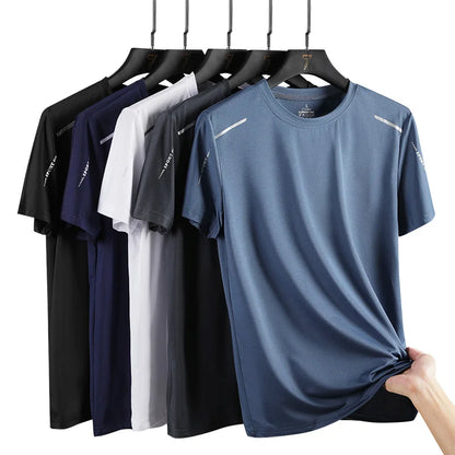 CHRLCK Men’s Quick-Dry Running T-Shirt – Breathable Outdoor Sports Short Sleeve Tee for Summer