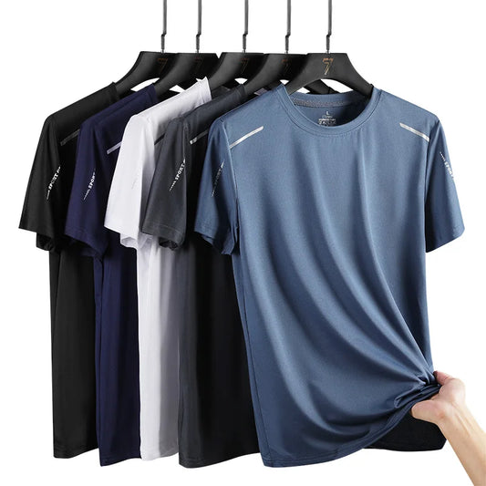CHRLCK Men’s Quick-Dry Running T-Shirt – Breathable Outdoor Sports Short Sleeve Tee for Summer