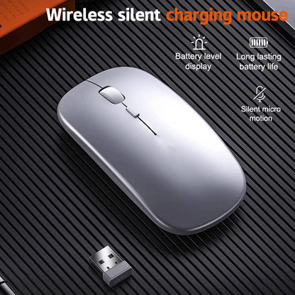 Portable Wireless Mouse Bluetooth 2.4GHz Dual Mode | Silent Ergonomic Mouse for Laptop, PC & MacBook