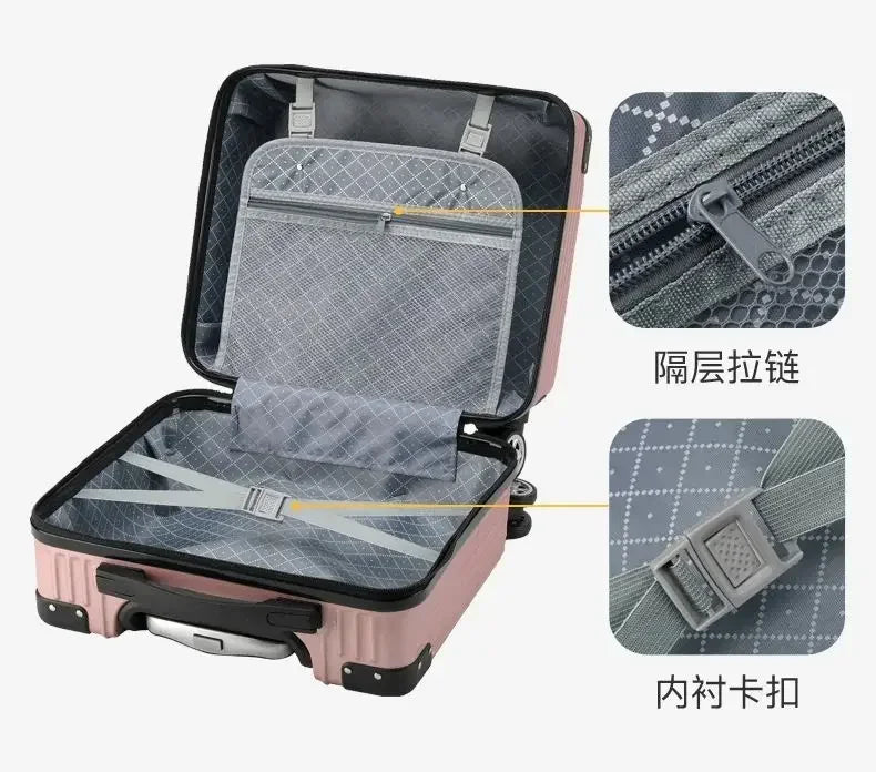 Travel Boarding Suitcase – Japanese-Style Retro Lightweight Trolley Case with Password Lock, Student Carry-On Luggage