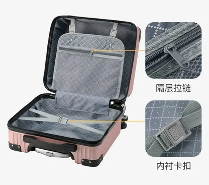 Travel Boarding Suitcase – Japanese-Style Retro Lightweight Trolley Case with Password Lock, Student Carry-On Luggage