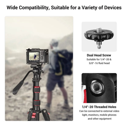 SmallRig T-10 Aluminum Tripod 3983 | Compact Lightweight Foldable Tripod for Camera & Smartphone | 15KG Load Capacity