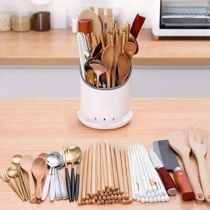 Cutlery Storage Holder – Plastic Drainer & Tableware Drying Rack