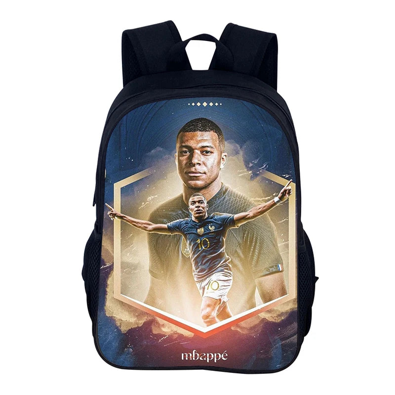 Football Sports School Backpack Set – Boys School Bag with Shoulder Bag & Pencil Case, Star Player Design, Best Gift