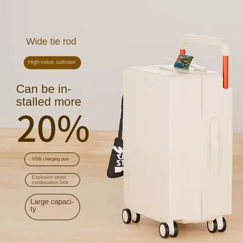 Multifunctional Trolley Luggage – Large Capacity Boarding Suitcase 20/22/24/26/28 Inch