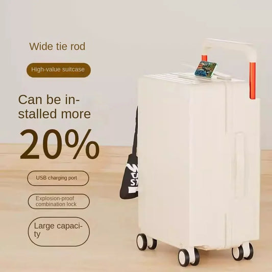 Multifunctional Trolley Luggage – Large Capacity Boarding Suitcase 20/22/24/26/28 Inch