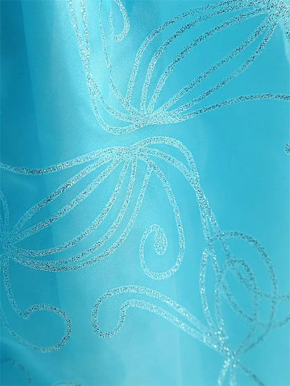 Girls Elsa Princess Dress – Frozen Snow Queen Costume for Kids 2025 Carnival & Party