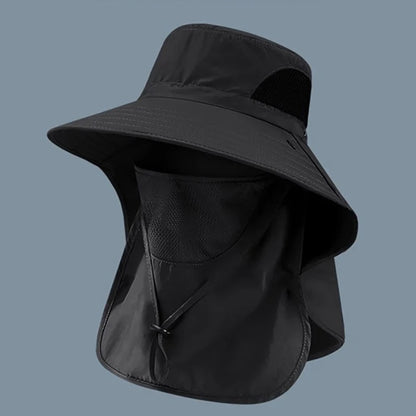 Summer UV Protection Sun Hat – Outdoor Fishing, Hiking & Camping Bucket Cap with Neck Flap for Men & Women