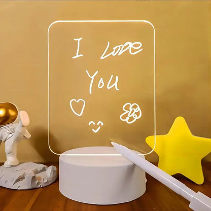 Personalized LED Message Board – Erasable Acrylic Night Light for Kids & Gifts