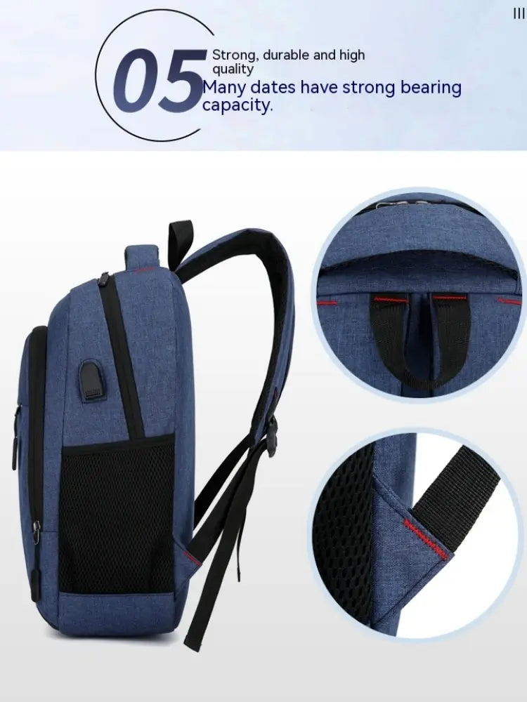 Men’s Large Capacity Backpack – Simple Fashion Travel & Laptop Bag for Male/Female Students
