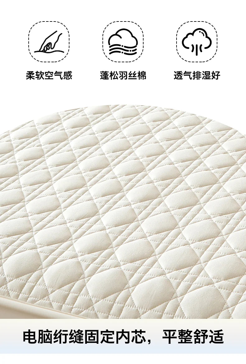 Class A Waterproof Antibacterial Mattress Cover | Mite-Resistant Padded Bed Sheet | Four-Season Universal Bed Cover