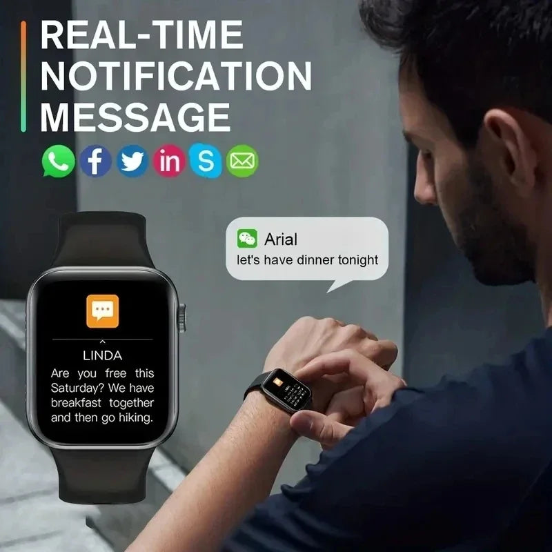 Smartwatch with Bluetooth Call, Health Tracking & 1.73" Display – For Android & iOS