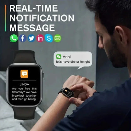 Smartwatch with Bluetooth Call, Health Tracking & 1.73" Display – For Android & iOS