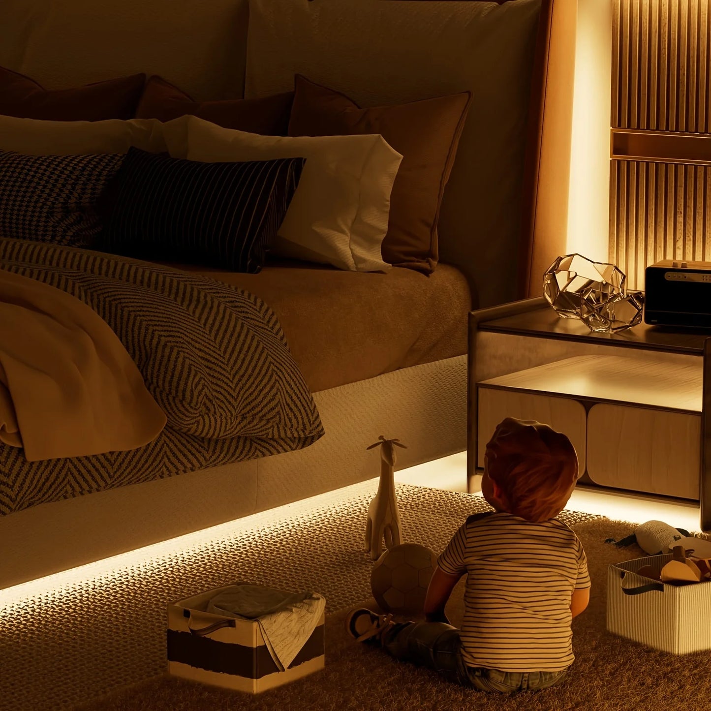 LED COB Light Strip with Touch Dimmer – USB Flexible Indoor Lighting for Room & Decor