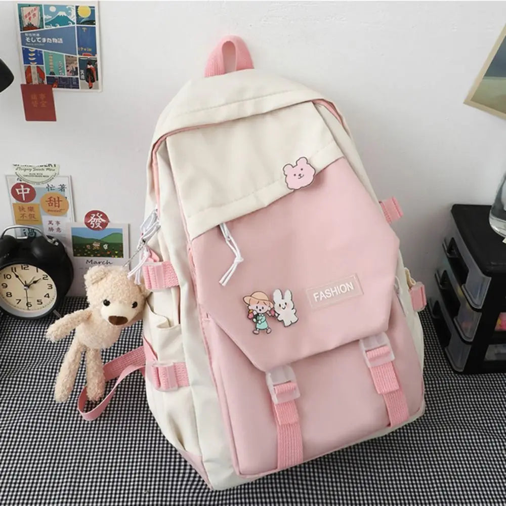 Nylon Book Bag – Multifunctional Waterproof Large Capacity Backpack for Boys & Girls