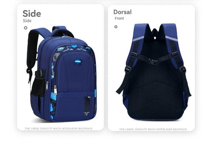 Children’s School Backpack – Lightweight Large Capacity Shoulder Bag for Boys (Grades 1–6, Ages 6–12)