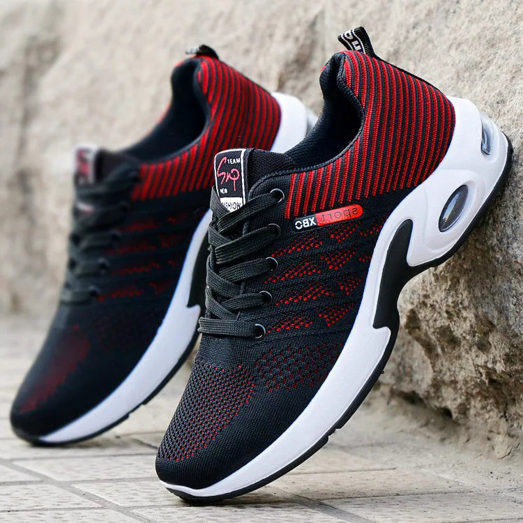 Men’s 2025 Trend Breathable Lace-Up Running Shoes – Lightweight Casual Sports Shoes
