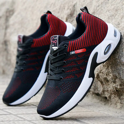 Men’s 2025 Trend Breathable Lace-Up Running Shoes – Lightweight Casual Sports Shoes