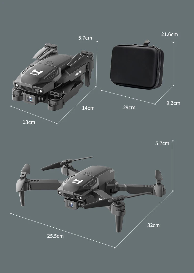 H4 Remote Control Drone 4K HD Dual Camera – WiFi FPV Foldable Quadcopter with One-Key Return | Kids Gift Toy